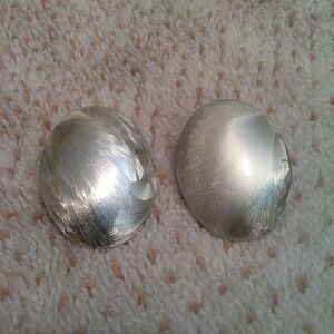 Chunky silver costume earrings